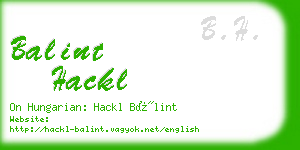 balint hackl business card